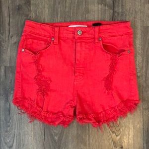 High-waisted shorts